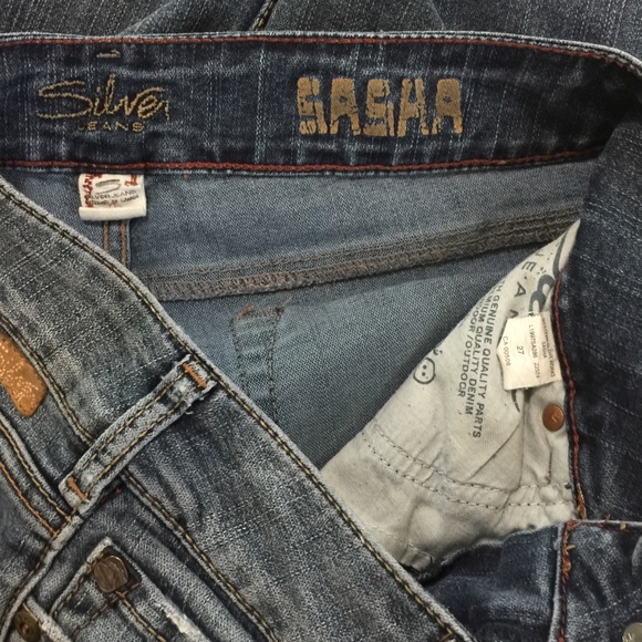 Silver Jeans Sasha Cropped Size 27 Medium Wash - Picture 5 of 5